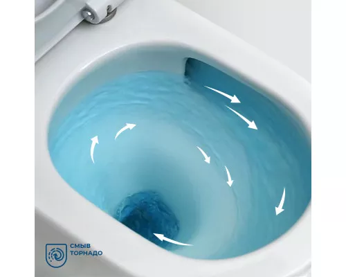 Унитаз-компакт безободковый с сиденьем и смывом TORNADO BelBagno FLAY-R BB2149CP-TOR/SC + BB2149T