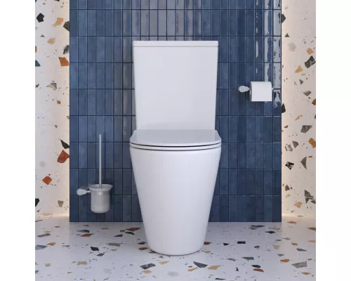 Унитаз-компакт безободковый с сиденьем и смывом TORNADO BelBagno FLAY-R BB2149CP-TOR/SC + BB2149T