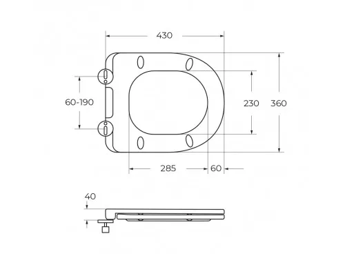 Унитаз-компакт безободковый с сиденьем и смывом TORNADO BelBagno FLAY-R BB2149CP-TOR/SC + BB2149T
