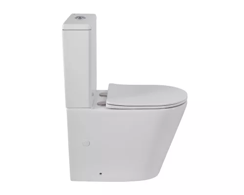 Унитаз-компакт безободковый с сиденьем и смывом TORNADO BelBagno FLAY-R BB2149CP-TOR/SC + BB2149T