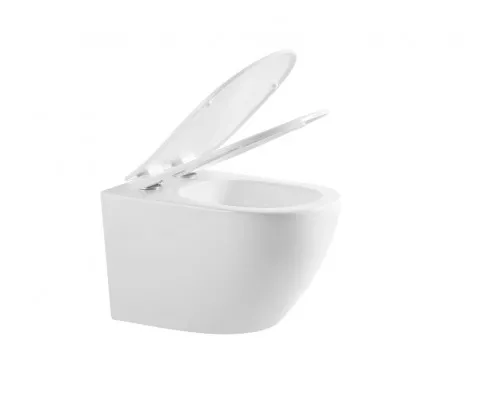 Унитаз подвесной безободковый с сиденьем и смывом TORNADO BelBagno MARINO-TOR BB7026CH-TOR/SC