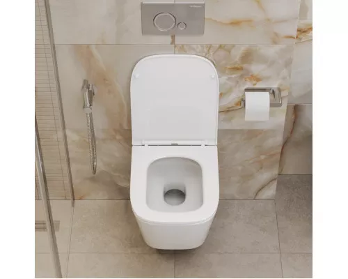 Унитаз подвесной безободковый с сиденьем и смывом TORNADO BelBagno ARDENTE-R BB520CH-TOR/SC