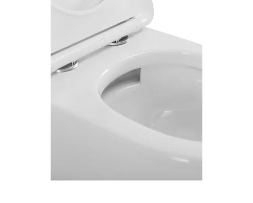 Унитаз подвесной безободковый с сиденьем и смывом TORNADO CEZARES STYLUS-TOR 2.0 CZR-546-TH-TOR/SC
