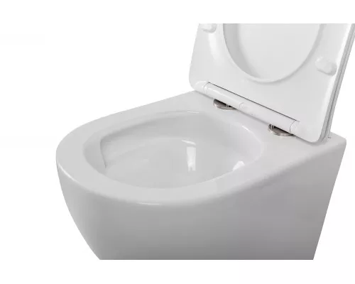 Унитаз подвесной безободковый с сиденьем и смывом TORNADO BelBagno SFERA-TOR BB046CH-TOR/SC