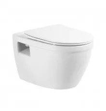 Унитаз подвесной безободковый с сиденьем BelBagno LOTO BB070CHR/SC