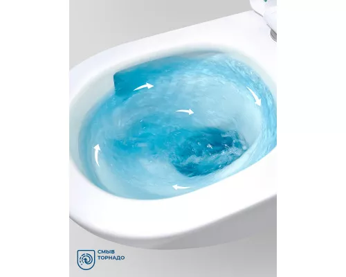 Унитаз подвесной безободковый с сиденьем и смывом TORNADO BelBagno KRAFT-TOR BB7106CH-TOR/SC