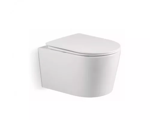 Унитаз подвесной безободковый с сиденьем и смывом TORNADO BelBagno TRE-TOR BB5180CH-TOR/SC