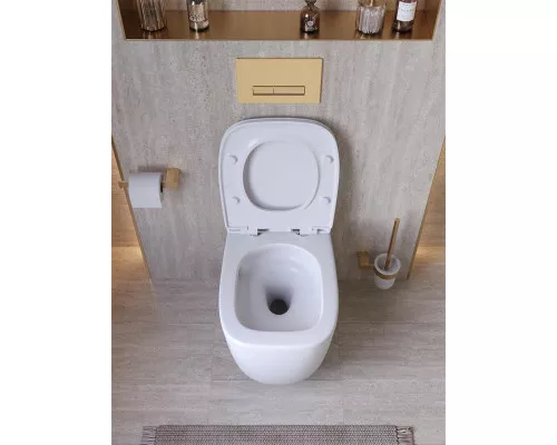 Унитаз подвесной безободковый с сиденьем CEZARES COMFORT CZR-380-TH-TOR/SC