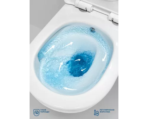 Унитаз подвесной с сиденьем, функцией биде, без смесителя BelBagno MARINO BB7026CH-TOR-BFS/SC