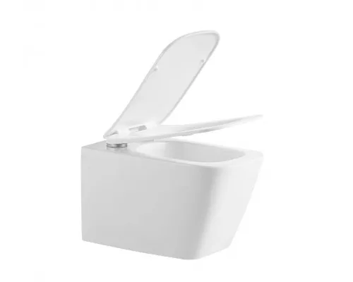 Унитаз подвесной безободковый с сиденьем и смывом TORNADO BelBagno KRAFT-TOR BB7106CH-TOR/SC