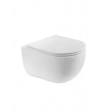 Унитаз подвесной безободковый с сиденьем и смывом TORNADO BelBagno ETNA BB008CH-TOR/SC