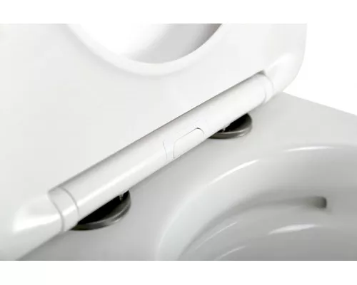 Унитаз подвесной безободковый с сиденьем и смывом TORNADO CEZARES STYLUS-TOR CZR-6601-TH-TOR/SC