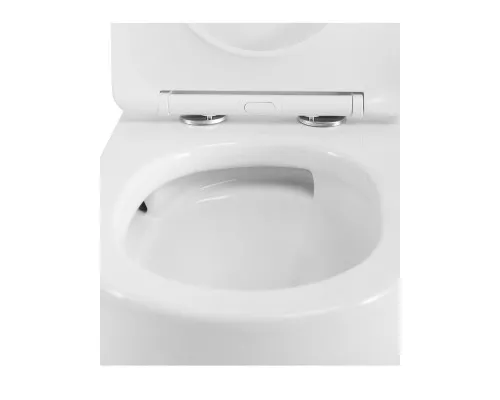 Унитаз подвесной безободковый с сиденьем и смывом TORNADO CEZARES STYLUS-TOR 2.0 CZR-546-TH-TOR/SC
