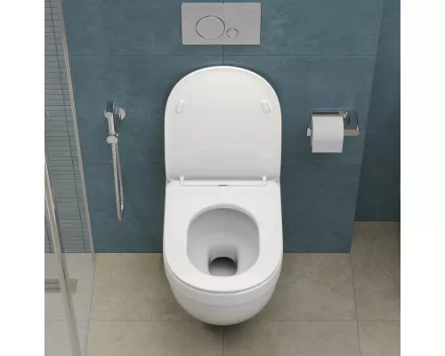 Унитаз подвесной безободковый с сиденьем и смывом TORNADO BelBagno SENSO-TOR BB017CH-TOR/SC