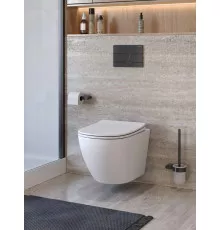 Унитаз подвесной безободковый с сиденьем и смывом TORNADO BelBagno MARINO-TOR BB7026CH-TOR/SC