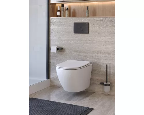 Унитаз подвесной безободковый с сиденьем и смывом TORNADO BelBagno MARINO-TOR BB7026CH-TOR/SC