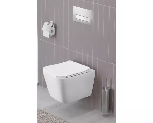 Унитаз подвесной безободковый с сиденьем и смывом TORNADO BelBagno KRAFT-TOR BB7106CH-TOR/SC