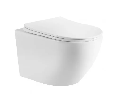 Унитаз подвесной безободковый с сиденьем и смывом TORNADO BelBagno MARINO-TOR BB7026CH-TOR/SC