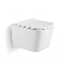 Унитаз подвесной безободковый с сиденьем и смывом TORNADO BelBagno DUE-TOR BB5171CH-TOR/SC