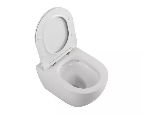 Унитаз подвесной безободковый с сиденьем и смывом TORNADO CEZARES STYLUS-TOR CZR-6601-TH-TOR/SC