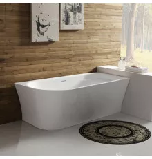 Угловая, овальная акриловая ванна в комплекте со сливом-переливом BB410-1700-780-R