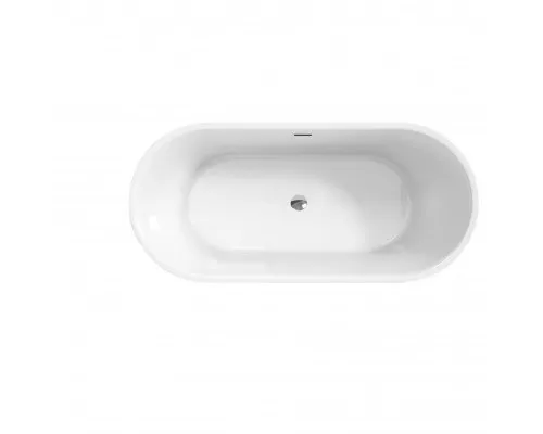 Отдельностоящая овальная акриловая ванна со сливом-переливом BelBagno BB709-1700-780-W/MC шоколад матовый