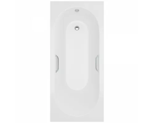 Ванна из литьевого мрамора Delice Bravo 170х70 матовая с ручками Хром DLR330034R-M