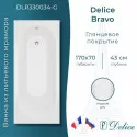 Ванна из литьевого мрамора Delice Bravo 170х70 глянцевая DLR330034-G