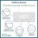 Ванна из литьевого мрамора Delice Bravo 170х70 матовая с ручками Хром DLR330034R-M