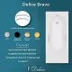 Ванна из литьевого мрамора Delice Bravo 170х70 матовая с ручками Хром DLR330034R-M