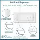 Ванна из литьевого мрамора Delice Diapason 170х80 глянцевая с черными ручками DLR330007RB-G