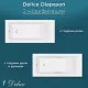 Ванна из литьевого мрамора Delice Diapason 170х80 глянцевая с черными ручками DLR330007RB-G