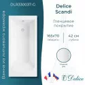 Ванна из литьевого мрамора Delice Scandi 165х70 глянцевая DLR330037-G