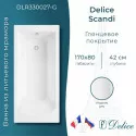 Ванна из литьевого мрамора Delice Scandi 170х80 глянцевая DLR330027-G