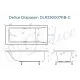 Ванна из литьевого мрамора Delice Diapason 170х80 глянцевая с черными ручками DLR330007RB-G