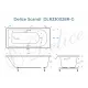 Ванна из литьевого мрамора Delice Scandi 175х70 глянцевая с ручками Хром DLR330028R-G