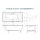 Ванна из литьевого мрамора Delice Scandi 180х70 глянцевая с ручками Хром DLR330029R-G