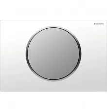 Смывная клавиша Geberit Sigma10 белый/матовый хром/матовый хром для одинарного смыва 115.758.KL.5