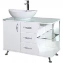 Тумба с раковиной белый глянец 91 см Bellezza Рио 4633615142016 + 4620008193823 Тумба с раковиной белый глянец 91 см Bellezza Рио 4633615142016 + 4620008193823