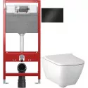 Комплект подвесной унитаз Geberit Smyle Square 500.683.01.1 + система инсталляции Tece 9300302 + 9240407