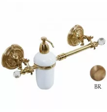 Полотенцедержатель с дозатором жидкого мыла бронза Art&Max Barocco Crystal AM-2057D-Br-C