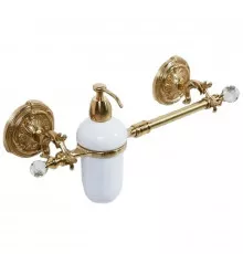 Полотенцедержатель с дозатором жидкого мыла античное золото Art&Max Barocco Crystal AM-2057D-Do-Ant-C