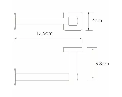 Купить Держатель туалетной бумаги WasserKRAFT Rhin K-8796 в магазине сантехники Santeh-Crystal.ru
