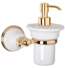 Дозатор жидкого мыла белый/золото Tiffany World Harmony TWHA108bi/oro