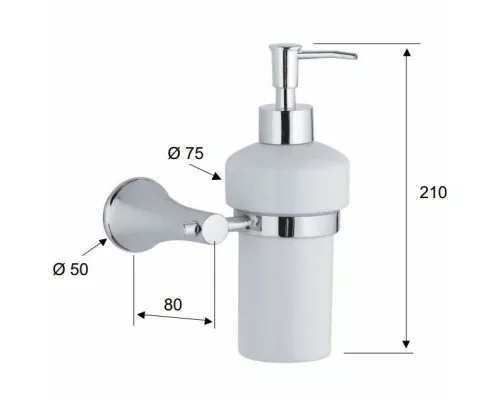 Заказать Дозатор Remer Delicata DE13CR в магазине сантехники Santeh-Crystal.ru