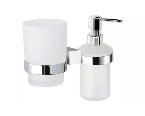 Приобрести Стакан с дозатором Remer SQ SQ18CR в магазине сантехники Santeh-Crystal.ru