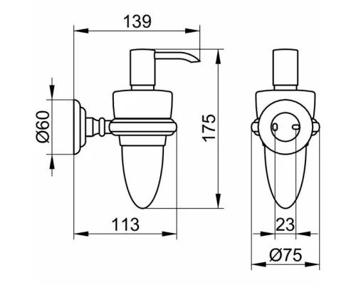 Заказать Дозатор 160 мл KEUCO Astor 02152019000 в магазине сантехники Santeh-Crystal.ru
