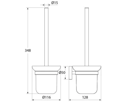Заказать Туалетный ёршик подвесной хром/белый IDDIS Calipso CALMBG0I47 в магазине сантехники Santeh-Crystal.ru