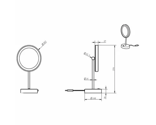 Заказать Косметическое зеркало Art&Max AM-M-062-CR в магазине сантехники Santeh-Crystal.ru