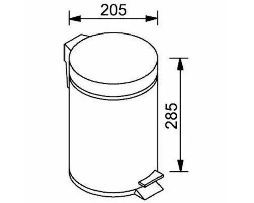 Приобрести Мусорное ведро 5л Aquanet 00241920 в магазине сантехники Santeh-Crystal.ru